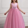 Vestido Gasa Falda Larga de Niña TQE003
