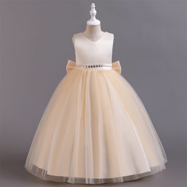 Vestido Gasa Falda Larga de Niña TQE003