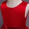 Vestido Falda Larga de Niña con Flor de Gasa TQE005