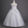 Vestido Princesa de Gasa Larga a Suelo para Primera Comunion TQE006