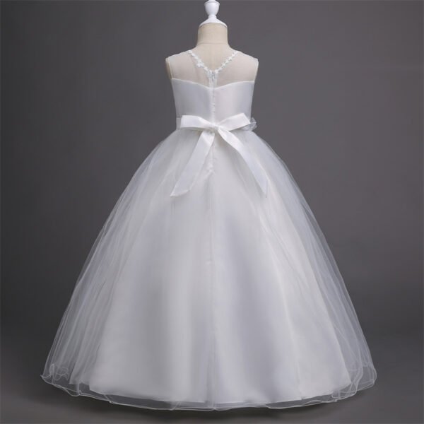 Vestidos de Niñas TQE006-2 Vestido Princesa de Gasa Larga a Suelo para Primera Comunion TQE006