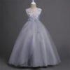 Vestido Princesa de Gasa Larga a Suelo para Primera Comunion TQE006