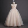 Vestido Princesa de Gasa Larga a Suelo para Primera Comunion TQE006