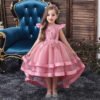 Elegante Falda Hasta Suelo Vestido Niña con Mangas Voladoras TQE009
