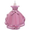 Elegante Falda Hasta Suelo Vestido Niña con Mangas Voladoras TQE009