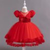 Elegante Vestido Niña con Mangas Abullonadas TQE010