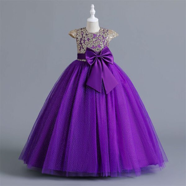 Vestido Niña Falda de Gasa con Mangas Voladoras TQE013