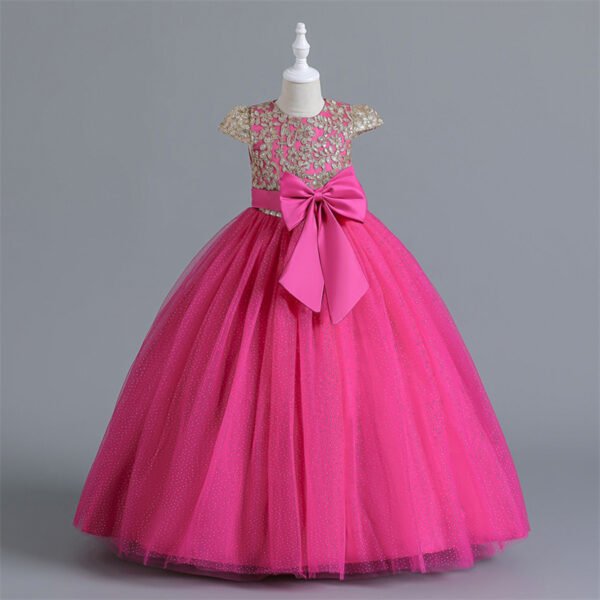 Vestido Niña Falda de Gasa con Mangas Voladoras TQE013