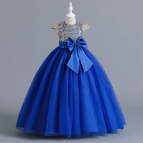 Vestido Niña Falda de Gasa con Mangas Voladoras TQE013