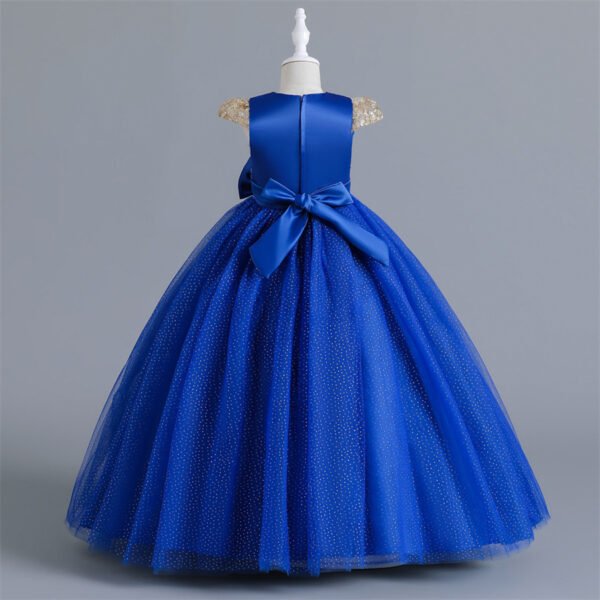 Vestido Niña Falda de Gasa con Mangas Voladoras TQE013