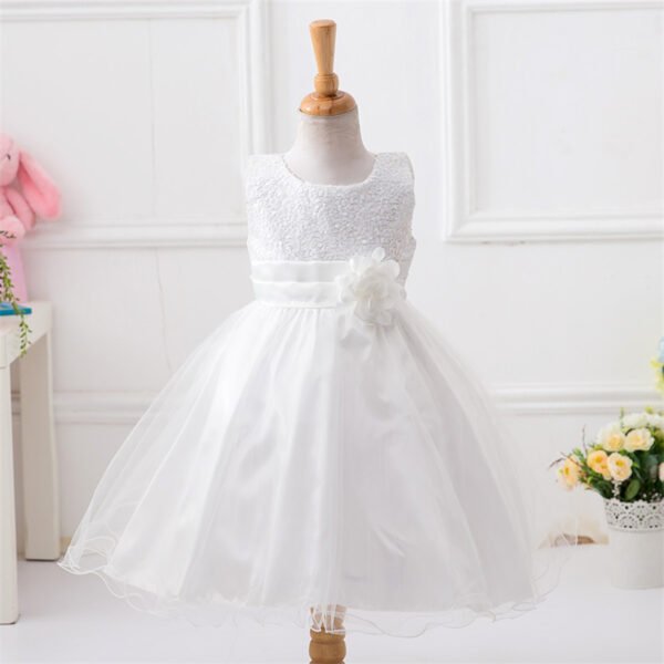 Vestidos de Niñas TQE014-1 Nueva Tela Vestido Niña para Bautizo TQE014