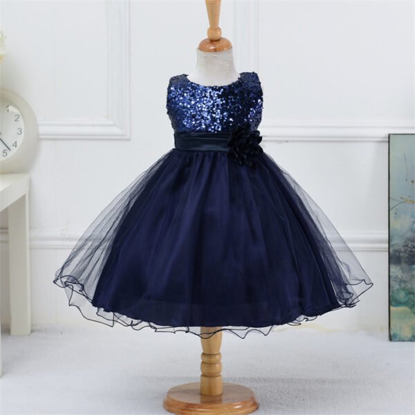 Vestidos de Niñas TQE014-11 Nueva Tela Vestido Niña para Bautizo TQE014