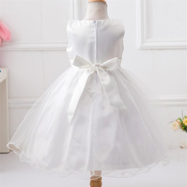 Vestidos de Niñas TQE014-2 Nueva Tela Vestido Niña para Bautizo TQE014