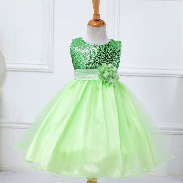 Vestidos de Niñas TQE014-5 Nueva Tela Vestido Niña para Bautizo TQE014