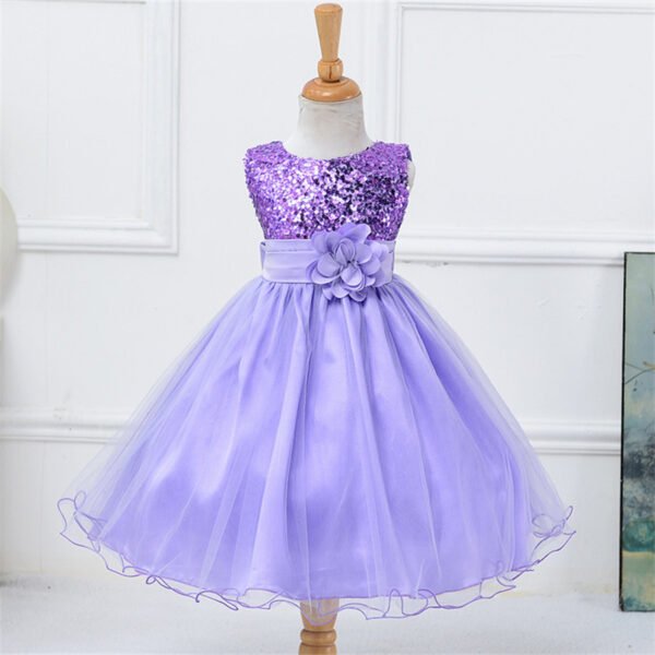 Vestidos de Niñas TQE014-6 Nueva Tela Vestido Niña para Bautizo TQE014