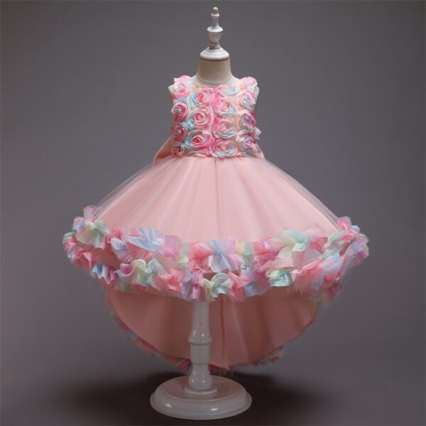 Flor de COlores Falda Hasta Suelo Vestido Niña TQE016