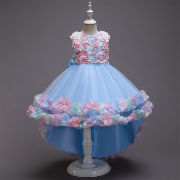 Flor de COlores Falda Hasta Suelo Vestido Niña TQE016