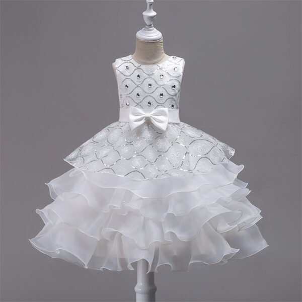 Brillante Piedras Vestido Niña para Bautizo TQE017