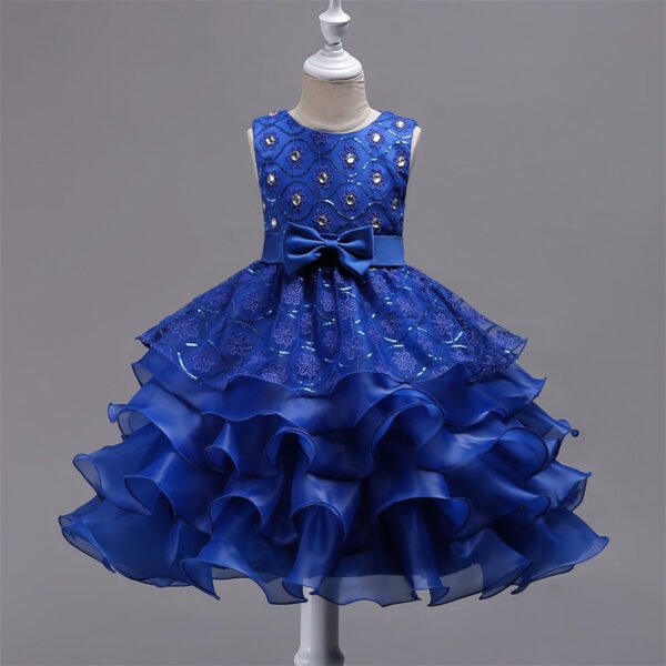 Brillante Piedras Vestido Niña para Bautizo TQE017