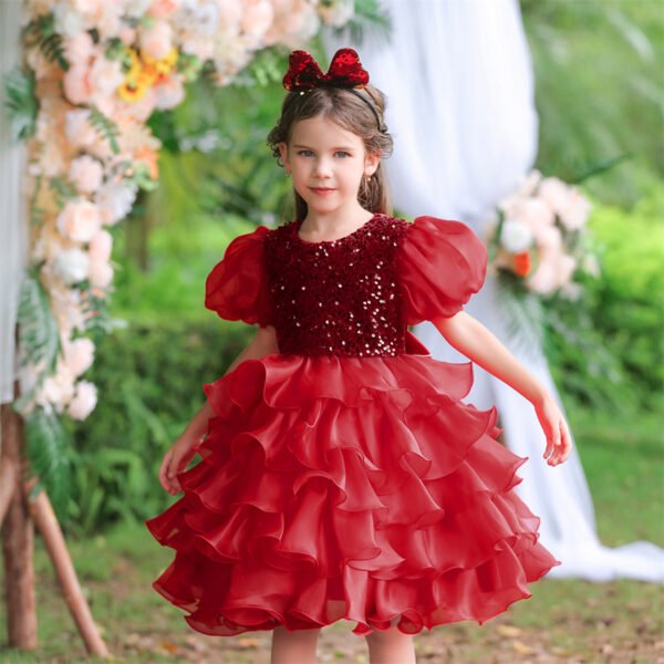 Tutu Vestido Niña Con Mangas Abullonadas TQE022
