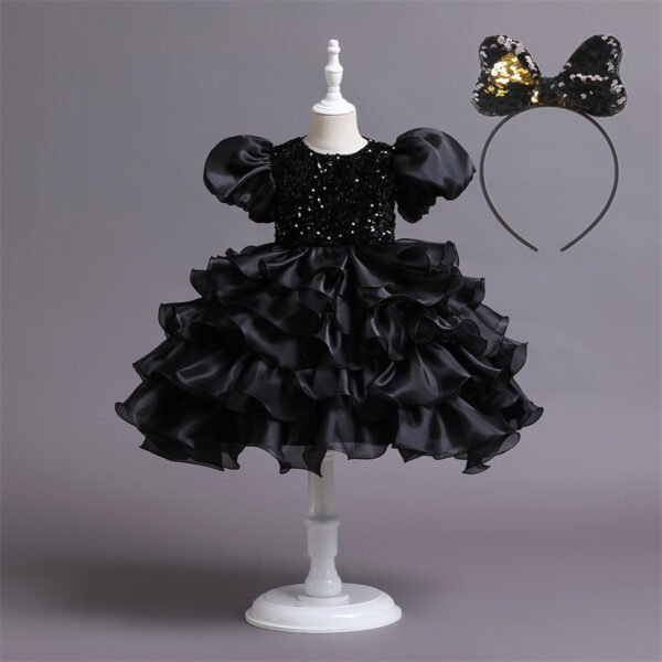 Tutu Vestido Niña Con Mangas Abullonadas TQE022