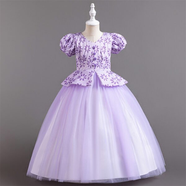 Estilo Traje Vestido Niña Falda Larga TQE023