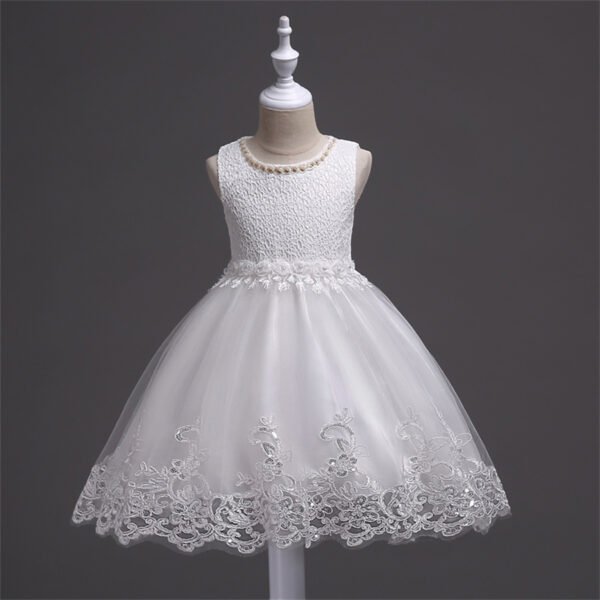 Bordo Encaje Vestido Niña para Bautizo TQE026