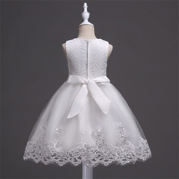 Bordo Encaje Vestido Niña para Bautizo TQE026