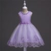 Bordo Encaje Vestido Niña para Bautizo TQE026