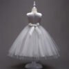 Elegante Bordados de Flores Vestido Falda Larga de Niña TQE028