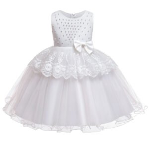 Perla Vestido Falda de Niña para Bautizo TQE029