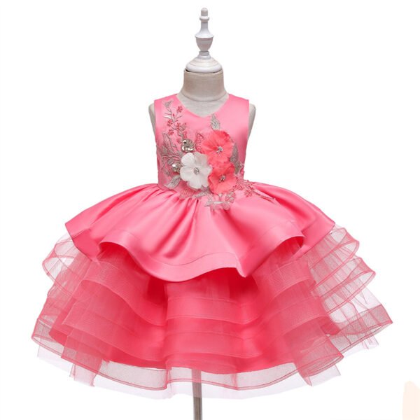 Clasico Estilo Flor Vestido Falda de Niña TQE030