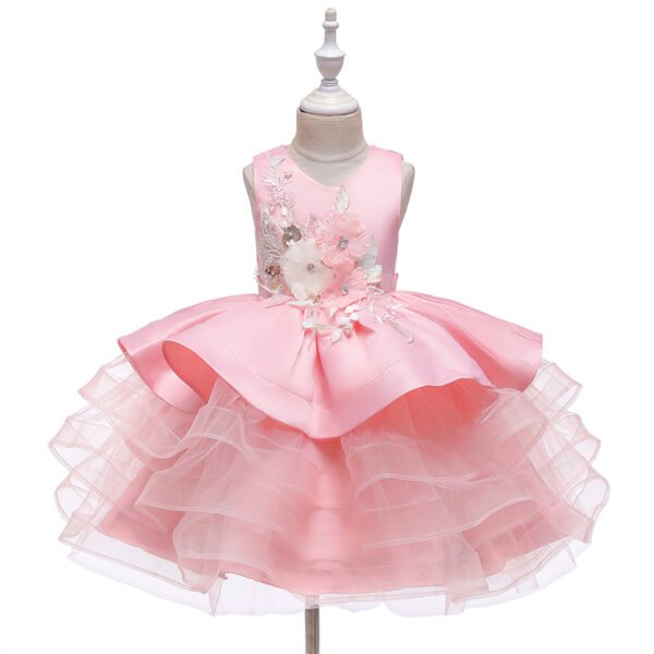 Clasico Estilo Flor Vestido Falda de Niña TQE030