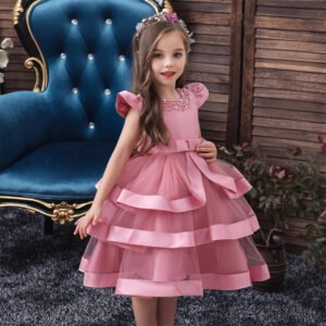 Vestido Falda de Niña con Mangas Voladoras TQE031