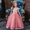 Vestido Niña Falda Larga Bordado de Encaje TQE032