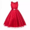 Encaje Vestido Flada Larga de Niña TQE034