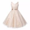 Encaje Vestido Flada Larga de Niña TQE034