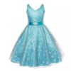 Encaje Vestido Flada Larga de Niña TQE034