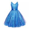 Encaje Vestido Flada Larga de Niña TQE034