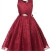 Encaje Vestido Flada Larga de Niña TQE034