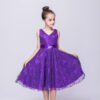 Encaje Vestido Flada Larga de Niña TQE034