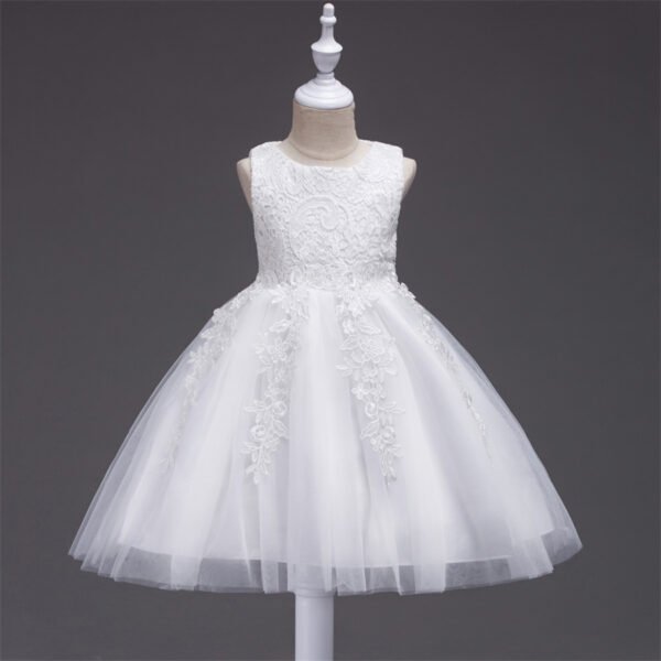 Encaje de Flor Vestido Falda de Niña para BautizoTQE037