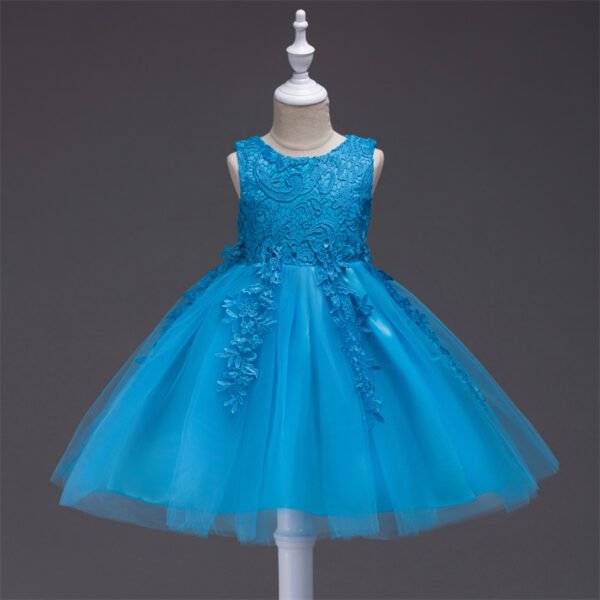 Encaje de Flor Vestido Falda de Niña para BautizoTQE037