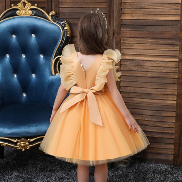 Elegante Vestido Niña Mangas Voladoras TQE039