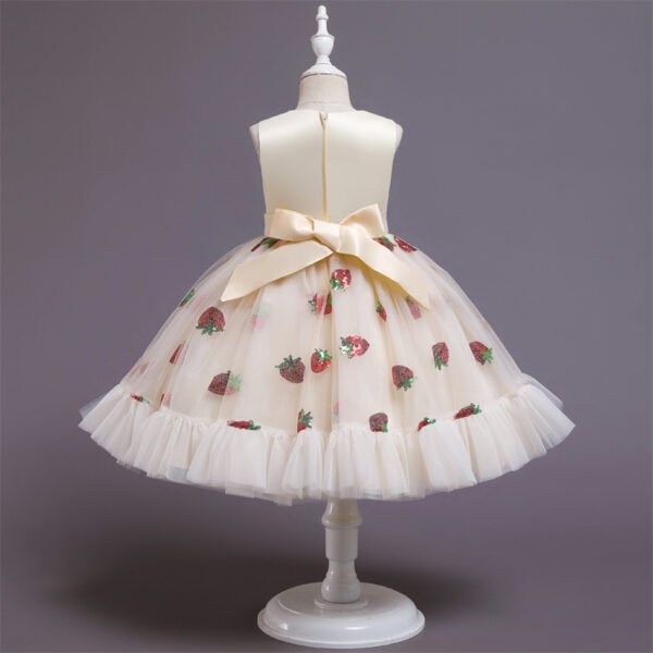 Bordados de Fresa Amable Vestido Niña TQE044