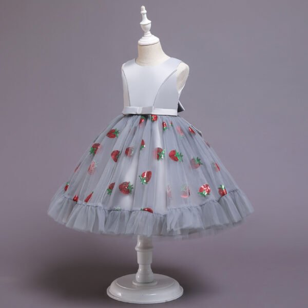 Bordados de Fresa Amable Vestido Niña TQE044