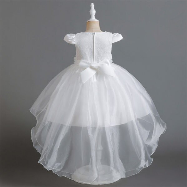 Vestido Falda de Niña con Flores Deccorados en Agata para Bautizo TQE046