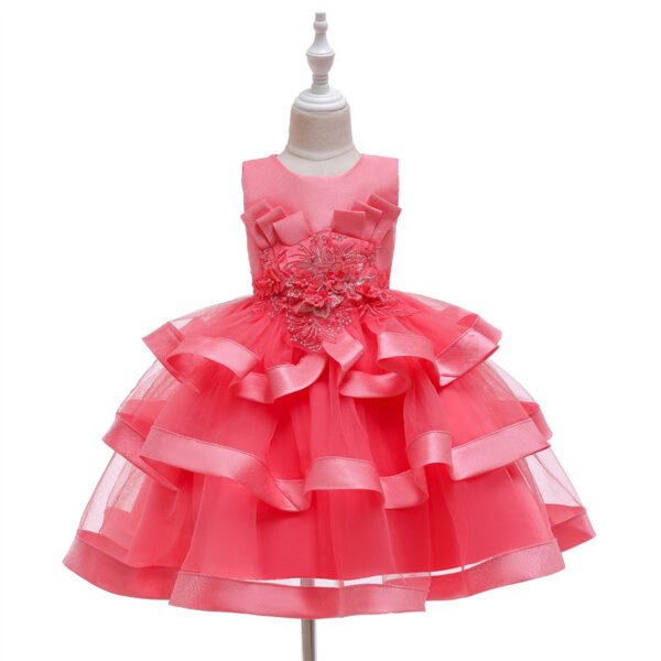 Vestido Falda de Niña Encima con Bordados Especiales TQE047
