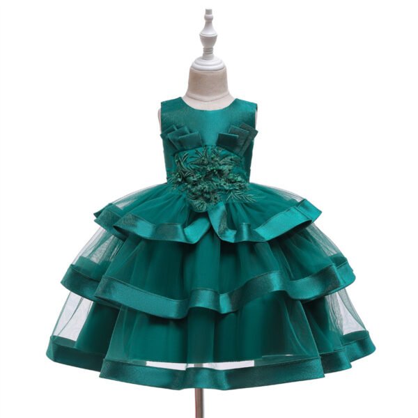 Vestido Falda de Niña Encima con Bordados Especiales TQE047