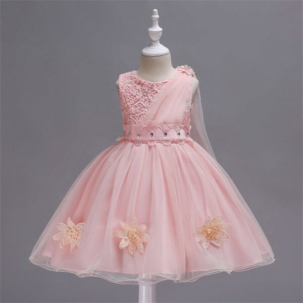 Vestido Niña Con Hombros Inclinados TQE048